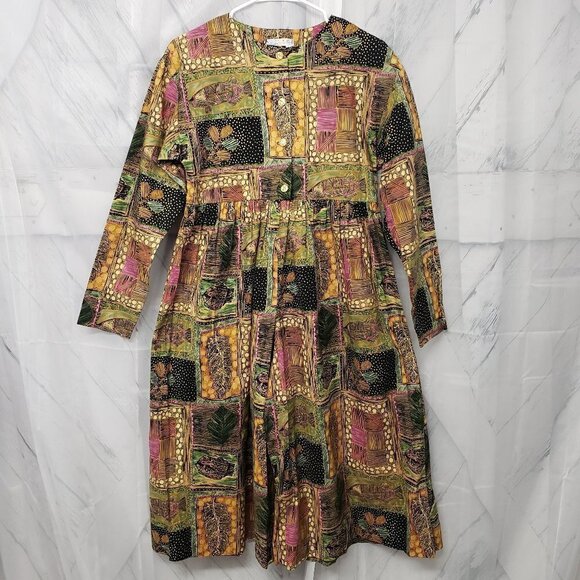 VTG Handmade Jewell Floral Boho Unique Wide Leg Gaucho Romper Artsy Size S/M - Picture 1 of 11